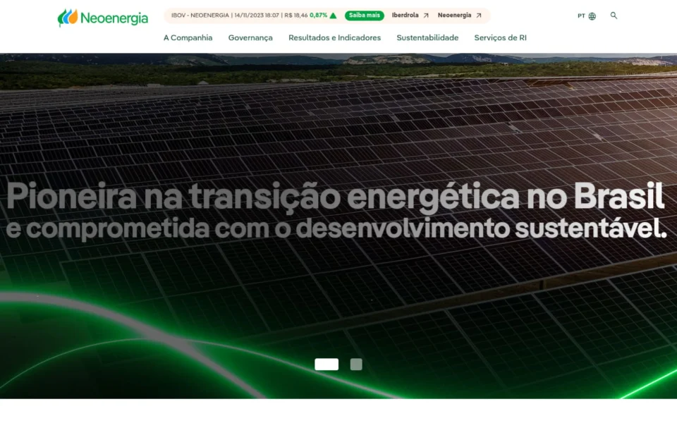Screenshot do projeto Neoenergia