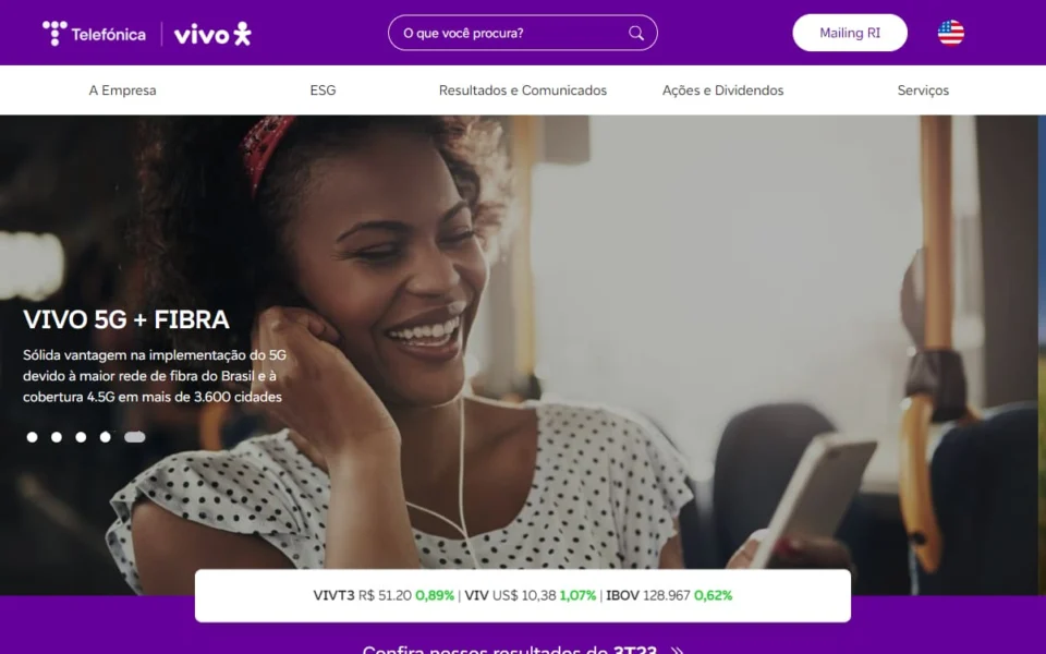 Screenshot do projeto Telefônica