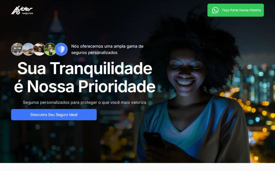 Screenshot do projeto Pro Lider Seguros