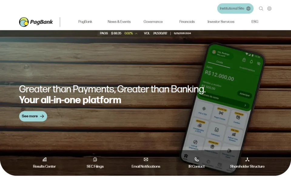 Screenshot do projeto Pagbank